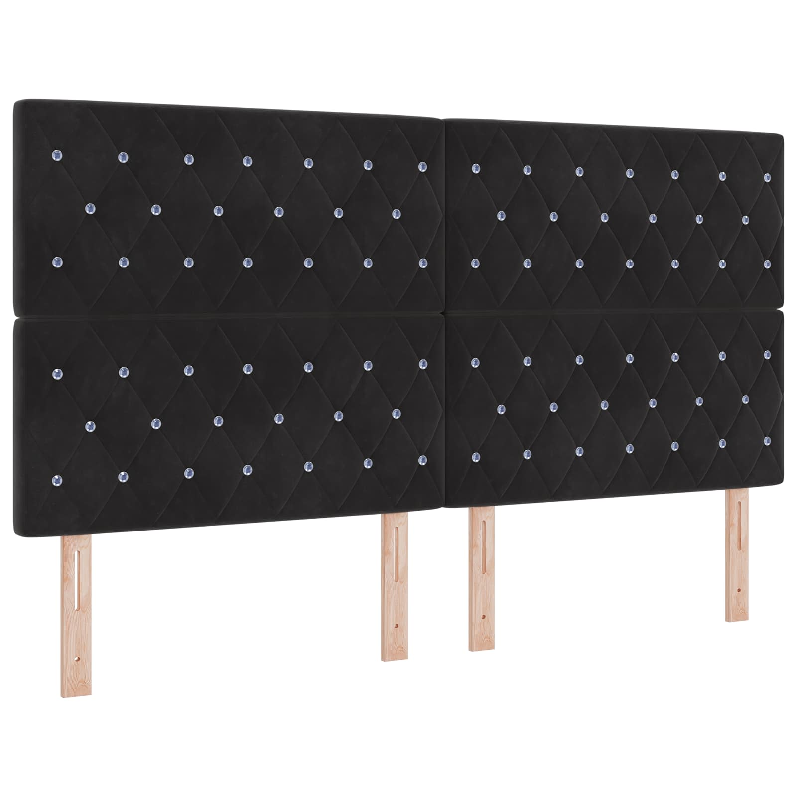 Κρεβάτι Αποθήκης με κεφαλάρι Μαύρο 180 x 200 cm Βελούδο - Pakobazaar