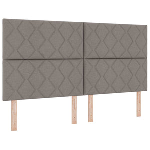 LED Κρεβάτι αποθήκευσης με στρώμα Taupe 180 x 200 cm Ύφασμα