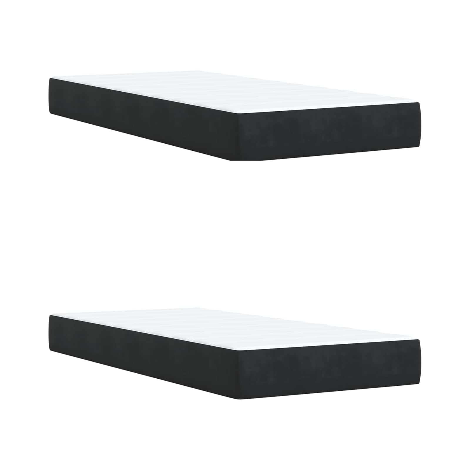 LED Κρεβάτι αποθήκευσης με στρώμα Μαύρο 200 x 200 cm Βελούδο
