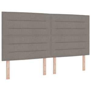 LED Κρεβάτι αποθήκευσης με στρώμα Taupe 180 x 200 cm Ύφασμα