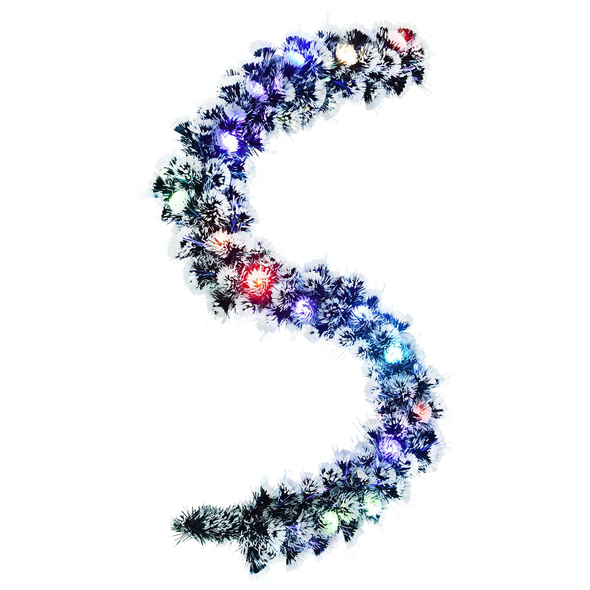 Χριστουγεννιάτικη στεφάνη 200 cm 16 LED Πολύχρωμο PET