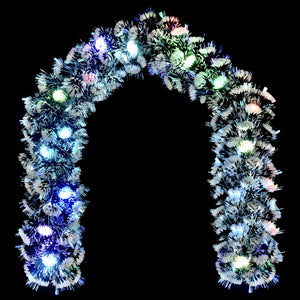 Χριστουγεννιάτικη στεφάνη 200 cm 16 LED Πολύχρωμο PET