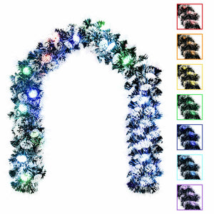 Χριστουγεννιάτικη στεφάνη 200 cm 16 LED Πολύχρωμο PET