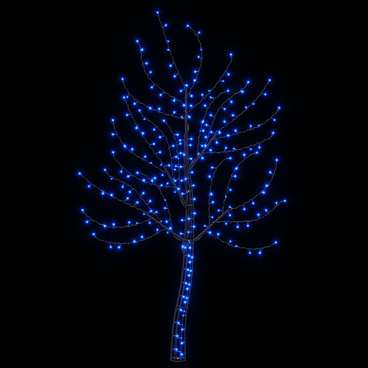 LED χριστουγεννιάτικο δέντρο τοίχου 180 εκ. 200 LED Μπλε Ατσάλι