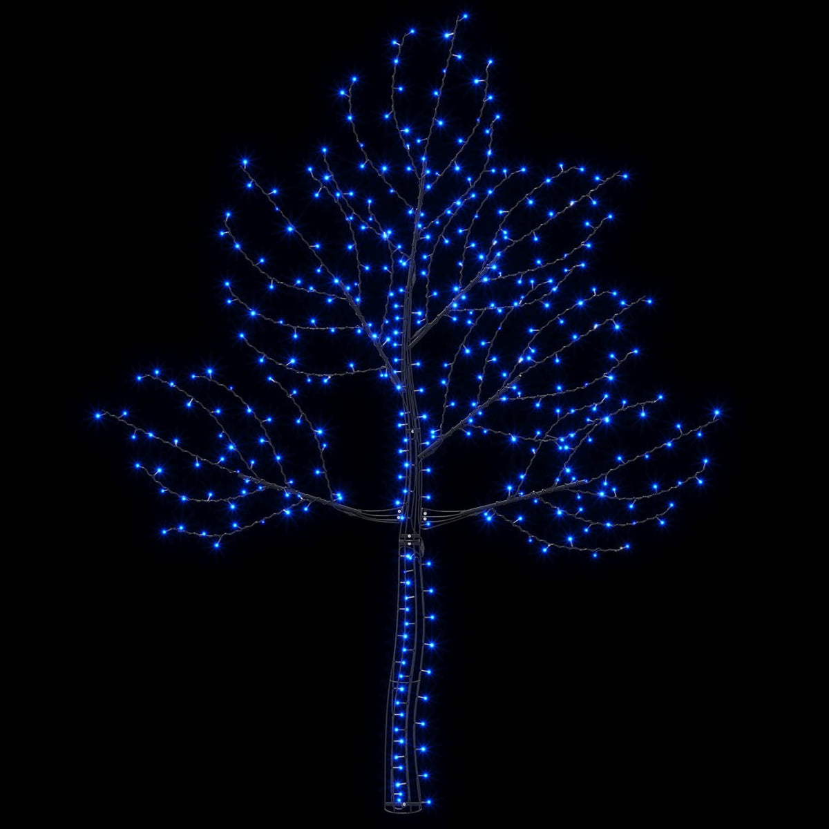 LED χριστουγεννιάτικο δέντρο τοίχου 210 εκ. 312 LED Μπλε Ατσάλι - Pakobazaar