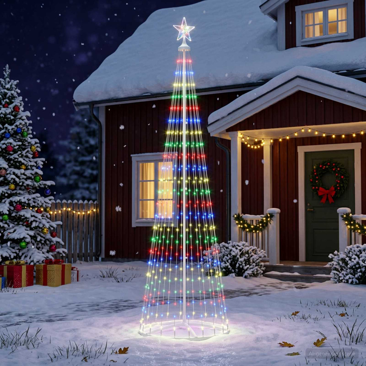 Χριστουγεννιάτικο δέντρο κώνος LED 250 εκ. 470 LED Πολύχρωμο