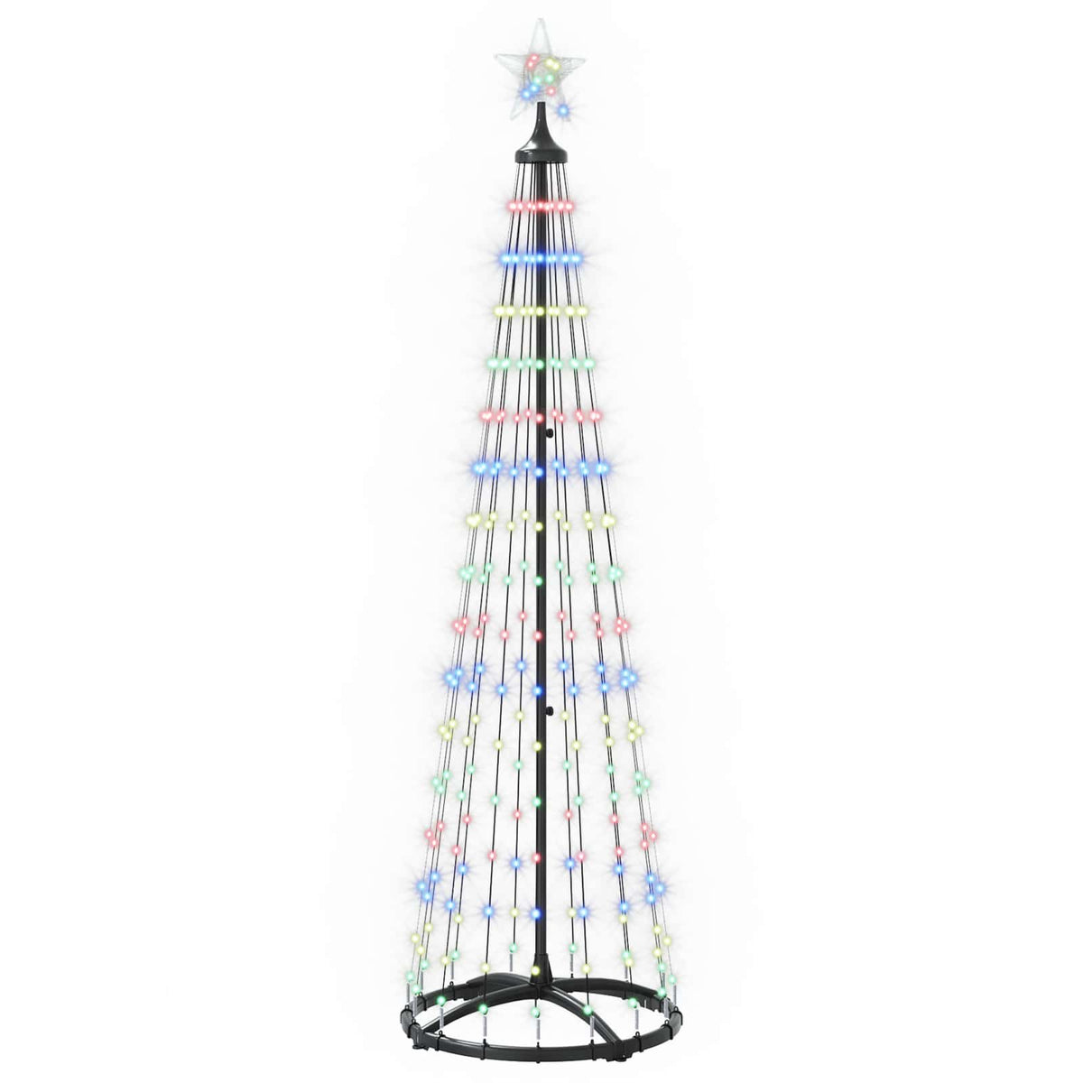 Χριστουγεννιάτικο δέντρο κώνος LED 180 εκ. 250 LED Πολύχρωμο - Pakobazaar