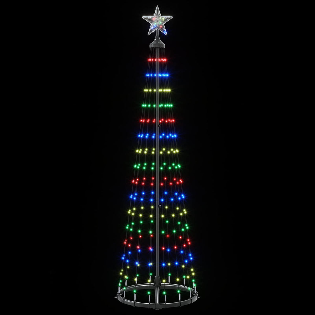 Χριστουγεννιάτικο δέντρο κώνος LED 180 εκ. 250 LED Πολύχρωμο - Pakobazaar