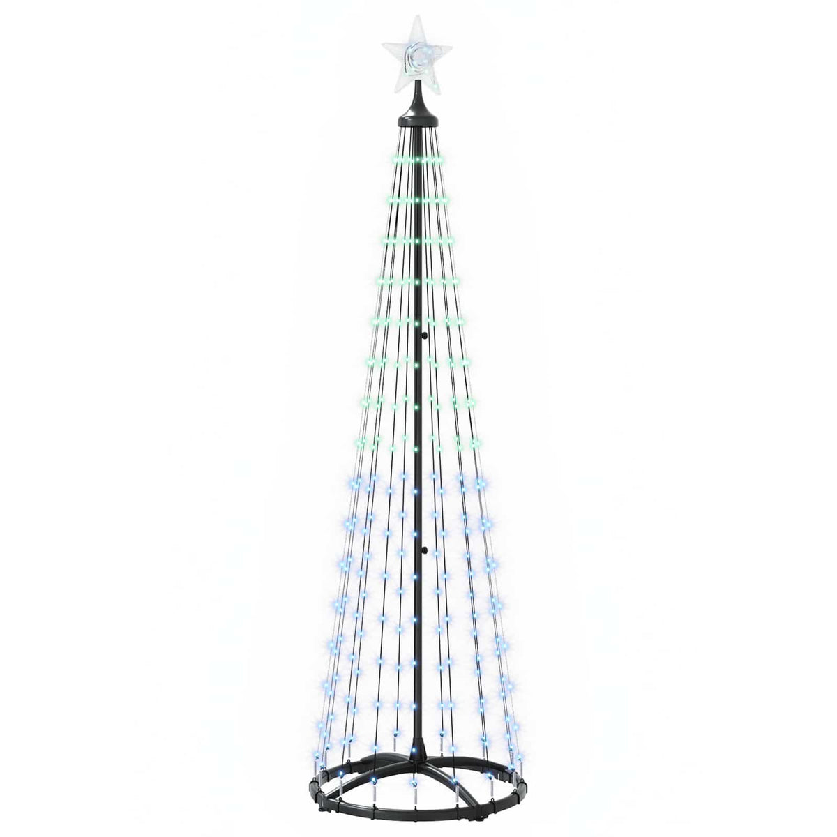 Χριστουγεννιάτικο δέντρο κώνος LED 180 εκ. 250 LED Πολύχρωμο - Pakobazaar