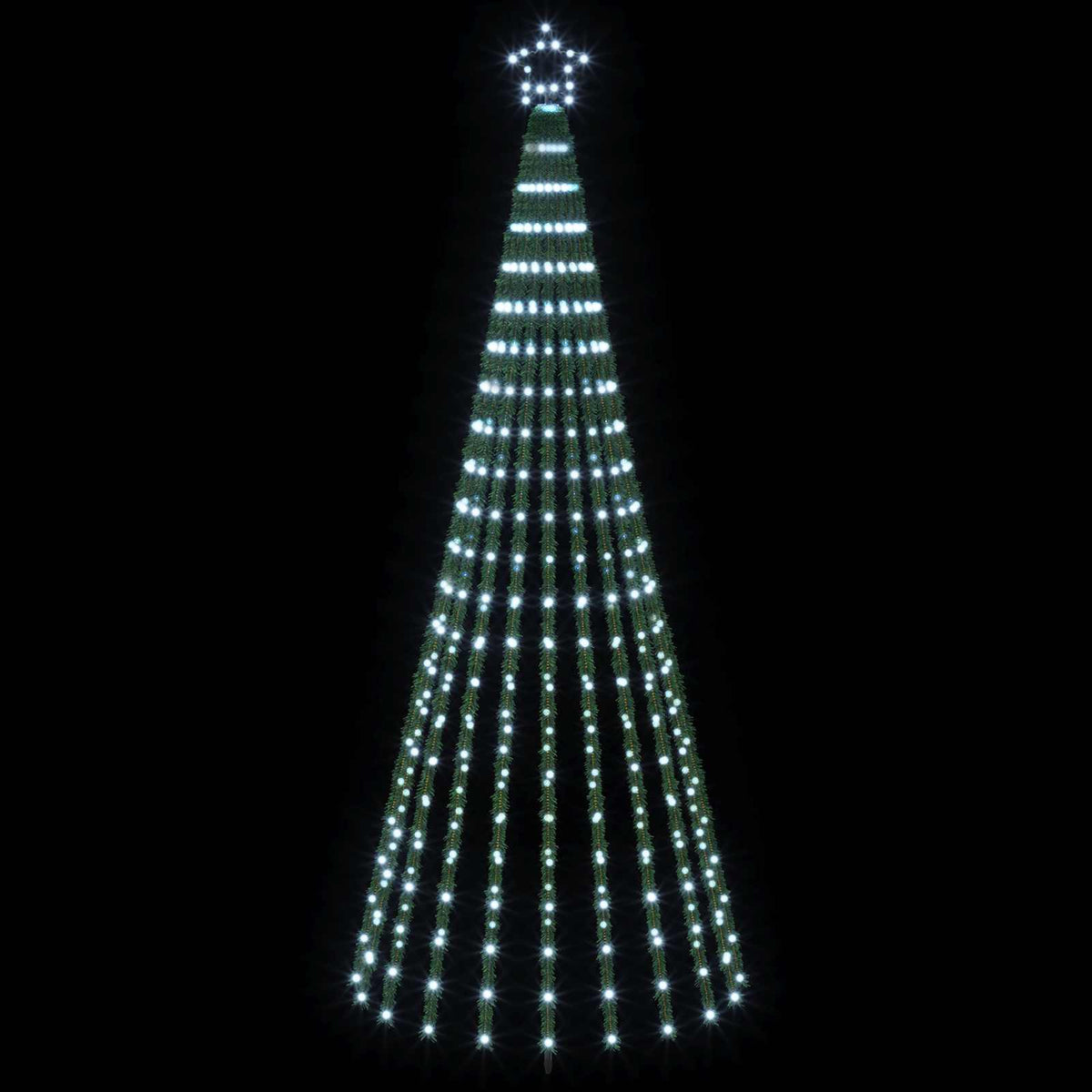 LED Χριστουγεννιάτικο Δέντρο 250 εκ. 475 LED Ψυχρό λευκό Ατσάλι