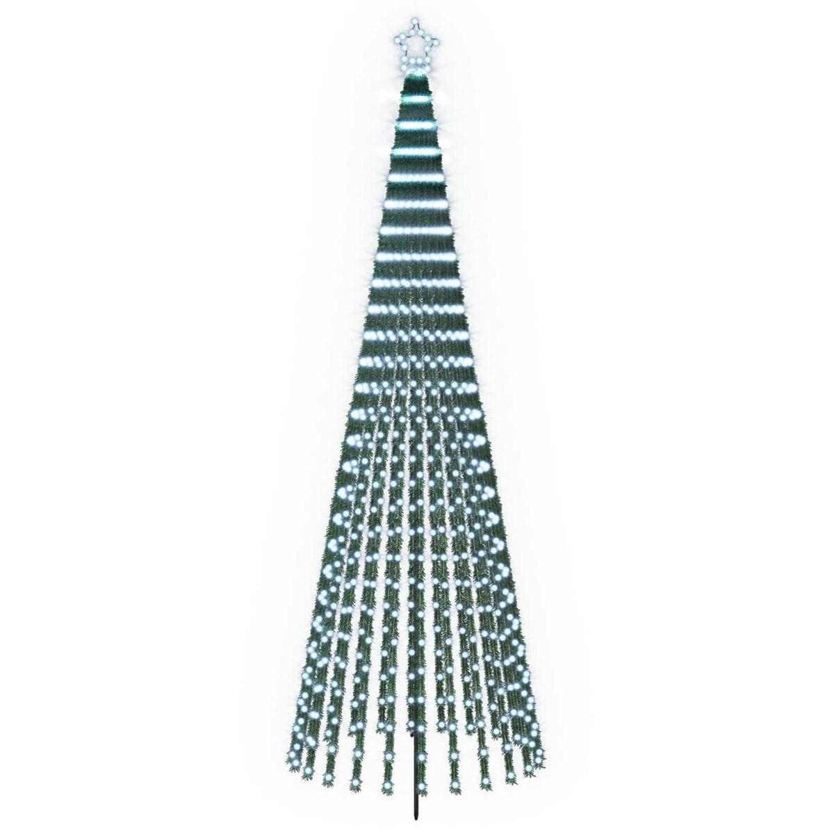 LED Χριστουγεννιάτικο Δέντρο 300 εκ. 668 LED Ψυχρό λευκό Ατσάλι