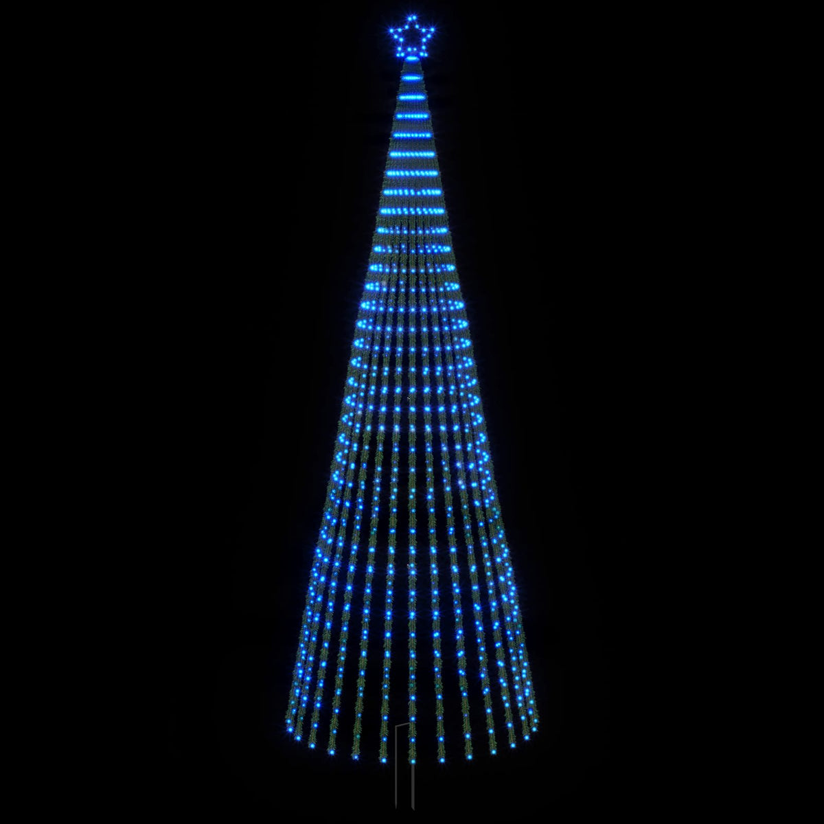 LED Χριστουγεννιάτικο Δέντρο 400 εκ. 1028 LED Μπλε Ατσάλι Μαύρο
