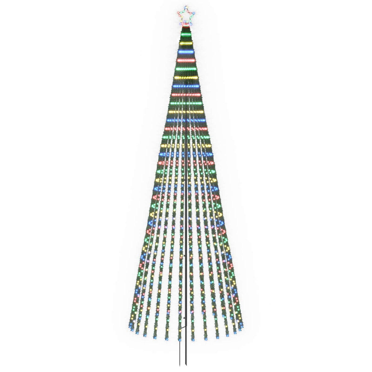 LED Χριστουγεννιάτικο Δέντρο 400 εκ. 1028 LED Πολύχρωμο Ατσάλι - Pakobazaar