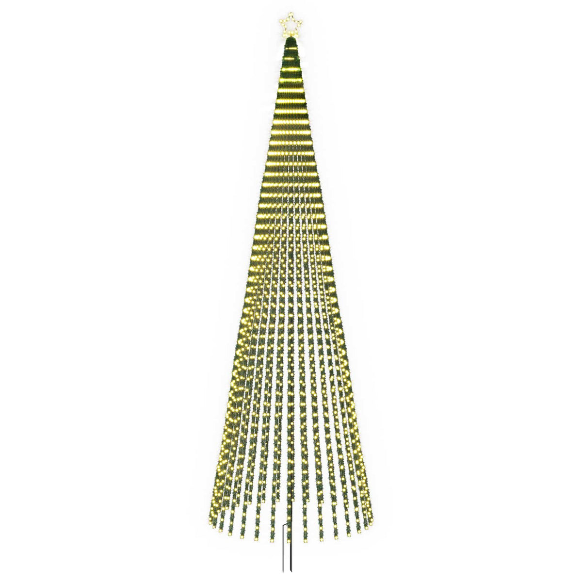 LED Χριστουγεννιάτικο Δέντρο 500 εκ. 1524 LED Θερμό λευκό - Pakobazaar