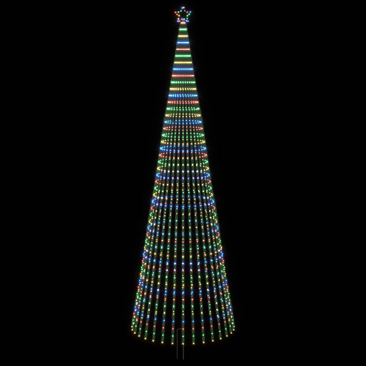 LED Χριστουγεννιάτικο Δέντρο 500 εκ. 1524 LED Πολύχρωμο Ατσάλι