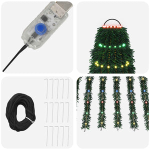 LED Χριστουγεννιάτικο Δέντρο 150 εκ. 240 LED Πολύχρωμο Ατσάλι - Pakobazaar