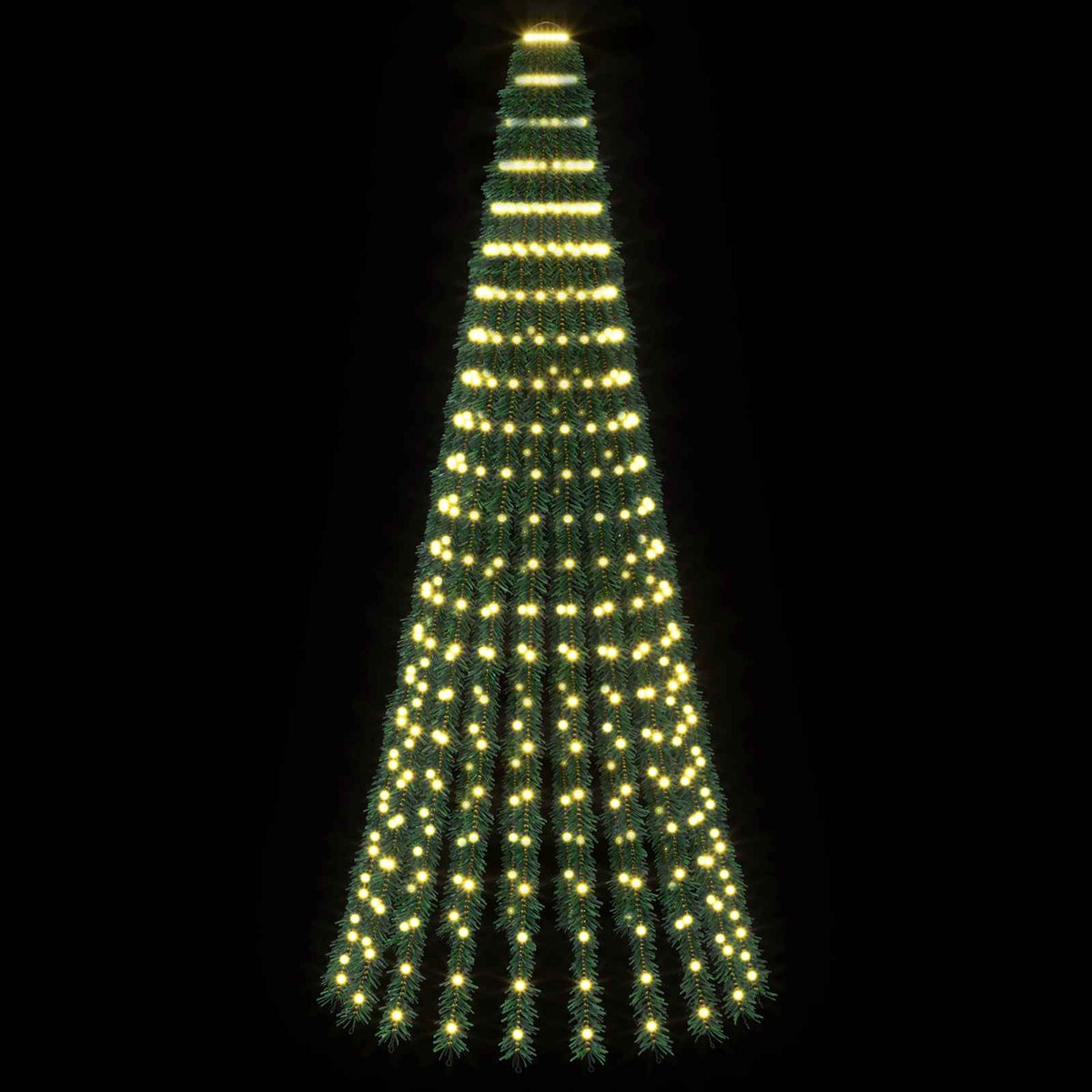 LED Χριστουγεννιάτικο Δέντρο 220 εκ. 460 LED Θερμό λευκό Ατσάλι - Pakobazaar