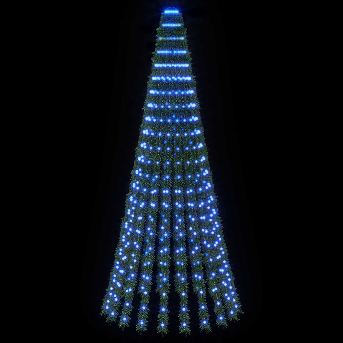 LED Χριστουγεννιάτικο Δέντρο 220 εκ. 460 LED Μπλε Ατσάλι - Pakobazaar