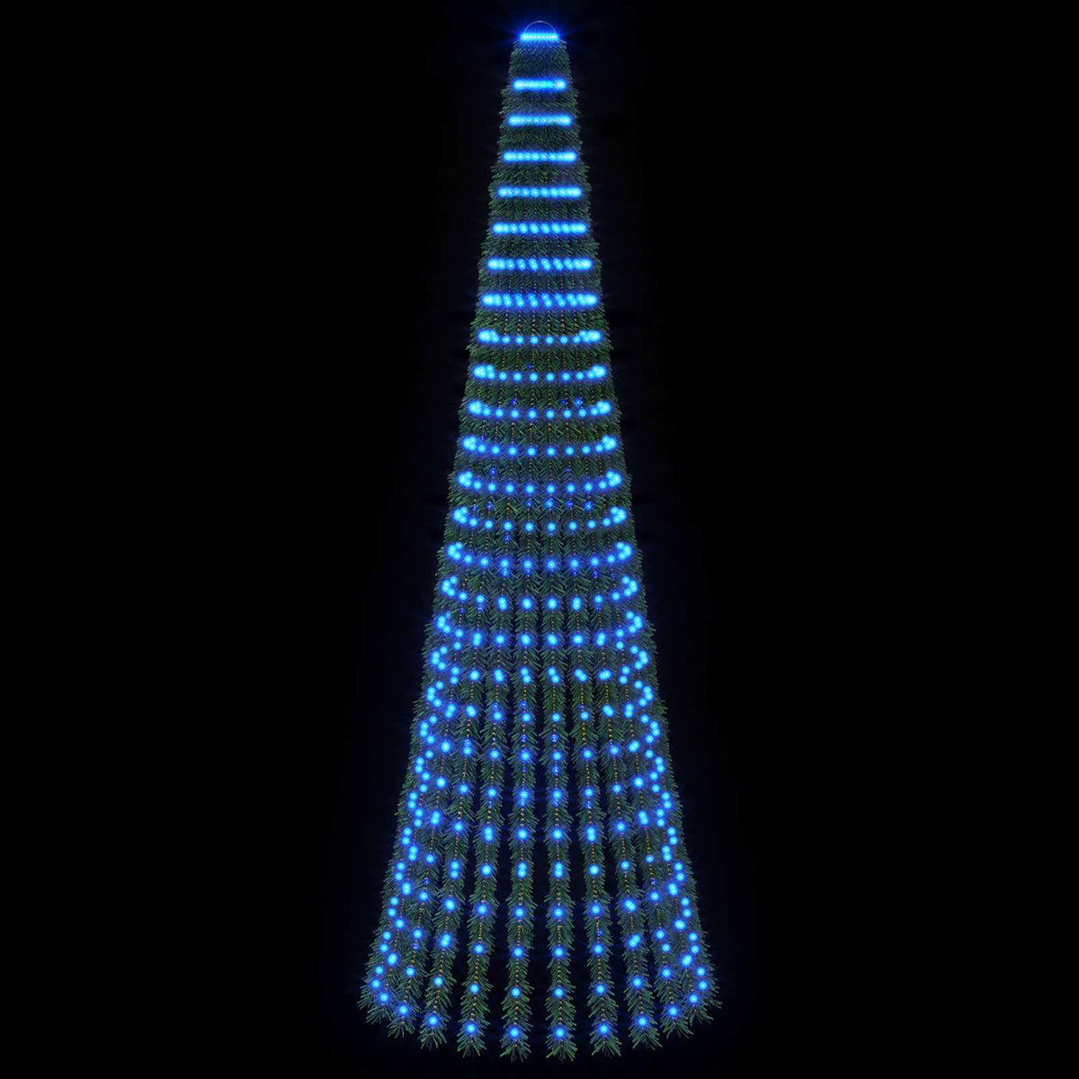 LED Χριστουγεννιάτικο Δέντρο 270 εκ. 648 LED Μπλε Ατσάλι - Pakobazaar