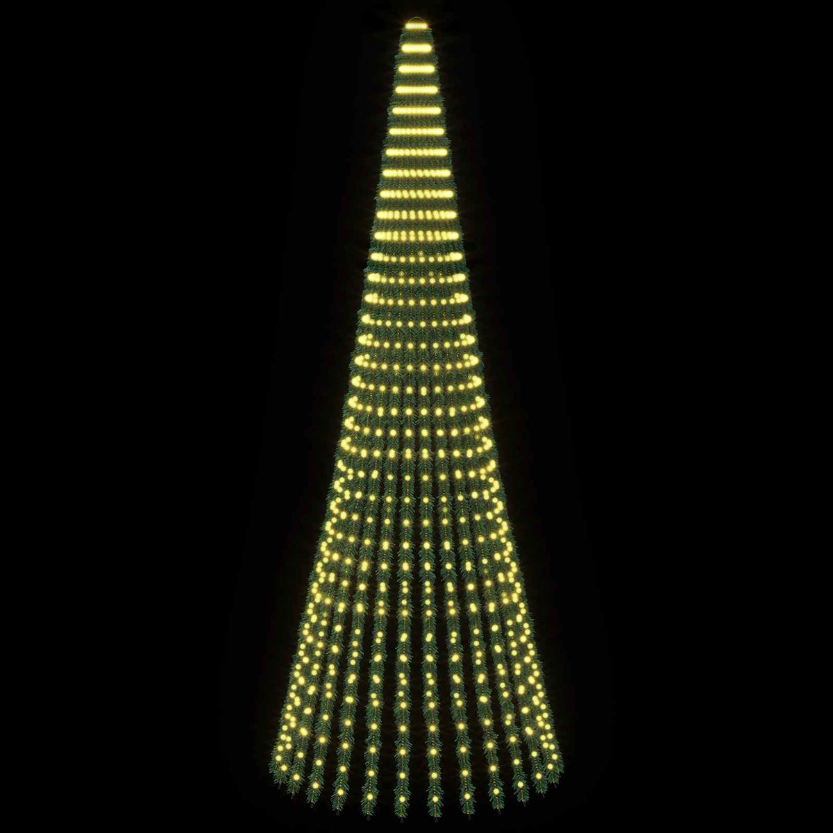 LED Χριστουγεννιάτικο Δέντρο 370 εκ. 1008 LED Θερμό λευκό - Pakobazaar