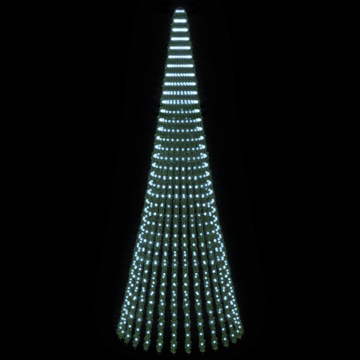LED Χριστουγεννιάτικο Δέντρο 370 εκ. 1008 LED Ψυχρό λευκό - Pakobazaar