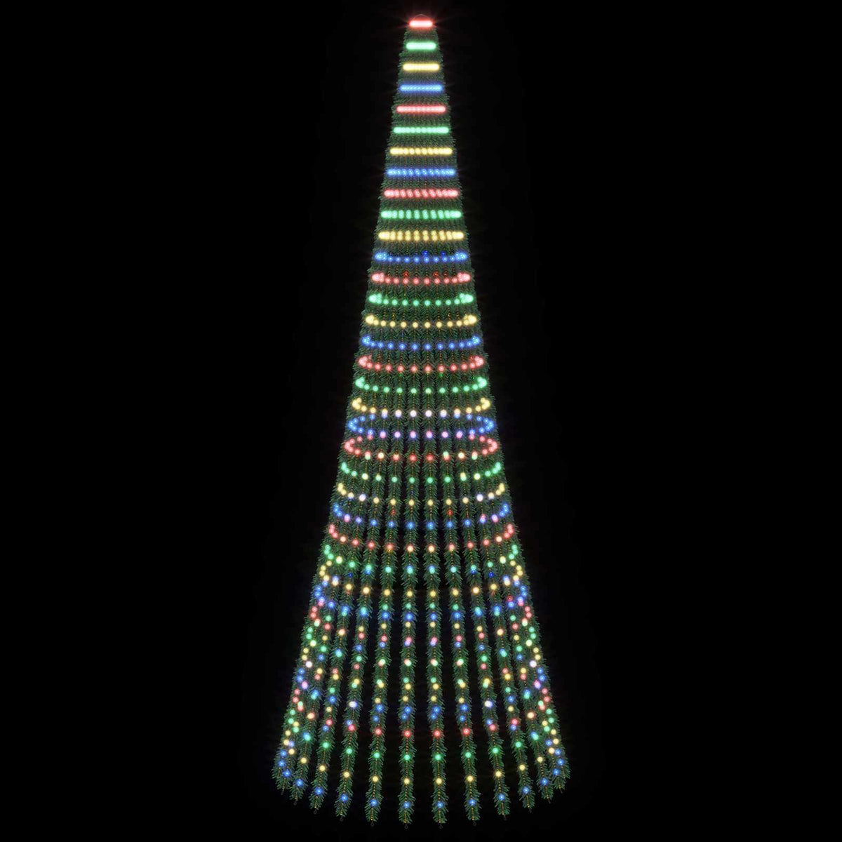 LED Χριστουγεννιάτικο Δέντρο 370 εκ. 1008 LED Πολύχρωμο Ατσάλι - Pakobazaar