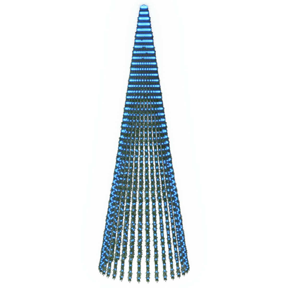 LED Χριστουγεννιάτικο Δέντρο 470 εκ. 1504 LED Μπλε Ατσάλι - Pakobazaar