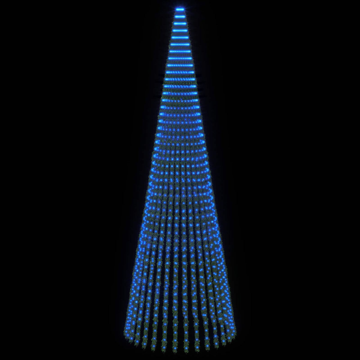 LED Χριστουγεννιάτικο Δέντρο 470 εκ. 1504 LED Μπλε Ατσάλι - Pakobazaar