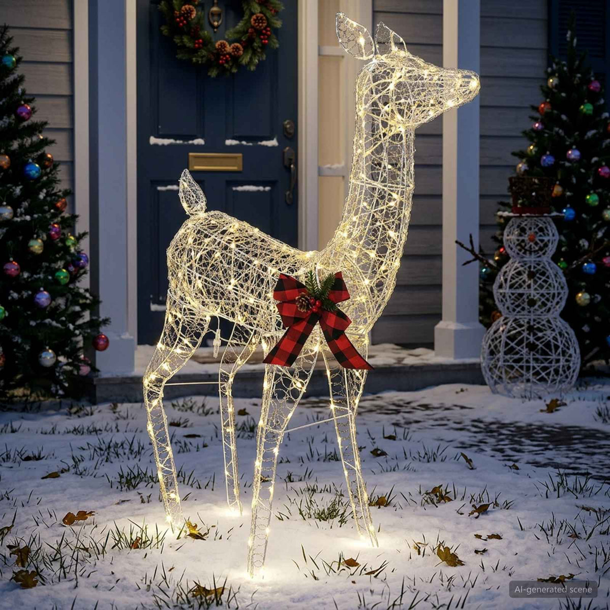 3D Γιορτινός Ρούντολφ LOVIISA 200 LED Θερμό λευκό