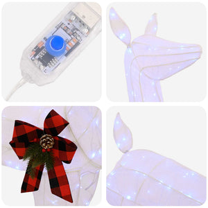 3D Γιορτινός Ρούντολφ LOVIISA 200 LED Ψυχρό λευκό