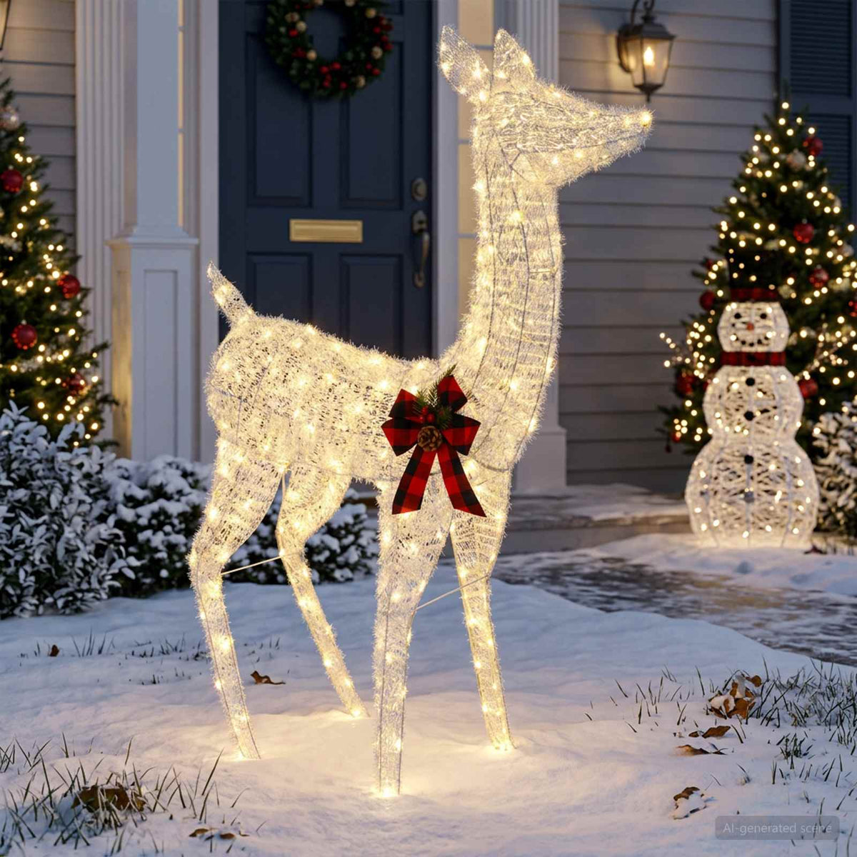 3D Γιορτινός Ρούντολφ LOVIISA 200 LED Θερμό λευκό