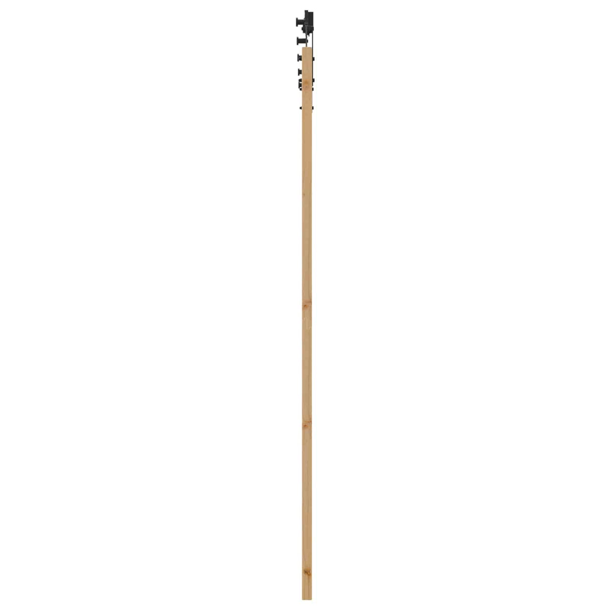 Συρόμενη Πόρτα 93 x 211 cm Επεξεργασμένο Ξύλο Φυσικό και Μαύρο - Pakobazaar