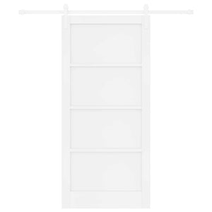 Συρόμενη Πόρτα 93 x 202 cm Επεξεργασμένο Ξύλο Λευκό