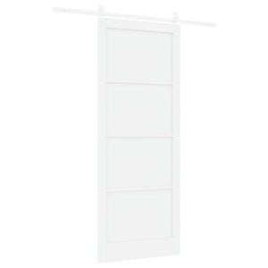 Συρόμενη Πόρτα 93 x 232 cm Επεξεργασμένο Ξύλο Λευκό