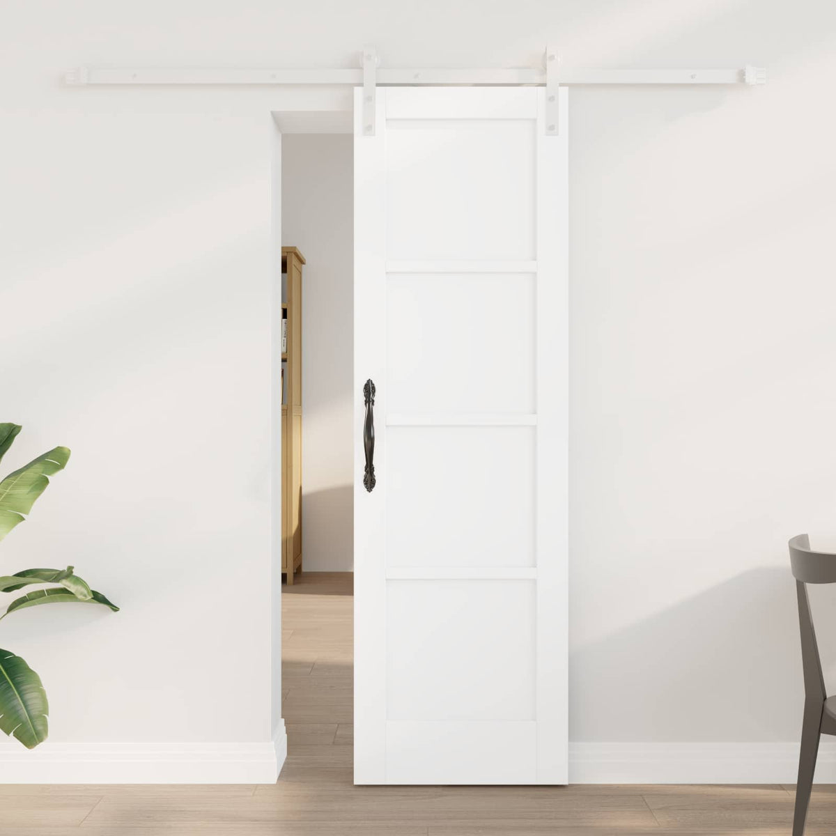 Συρόμενη Πόρτα 61 x 198,5 cm Επεξεργασμένο Ξύλο Λευκό