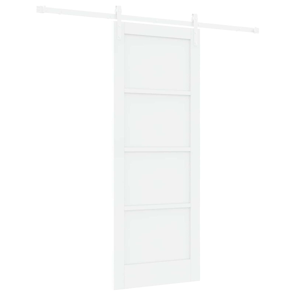 Συρόμενη Πόρτα 78 x 202 cm Επεξεργασμένο Ξύλο Λευκό - Pakobazaar