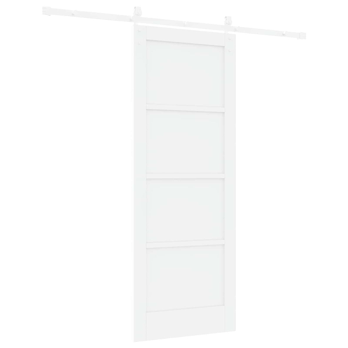Συρόμενη Πόρτα 78 x 202 cm Επεξεργασμένο Ξύλο Λευκό - Pakobazaar