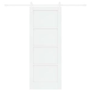 Συρόμενη Πόρτα 78 x 202 cm Επεξεργασμένο Ξύλο Λευκό - Pakobazaar