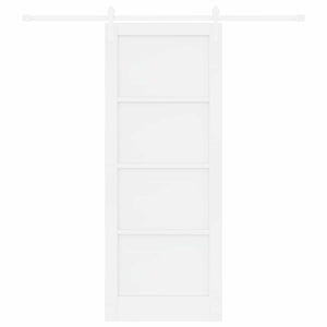 Συρόμενη Πόρτα 83 x 211 cm Επεξεργασμένο Ξύλο Λευκό