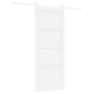Συρόμενη Πόρτα 86 x 211 cm Επεξεργασμένο Ξύλο Λευκό