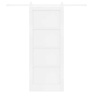 Συρόμενη Πόρτα 86 x 211 cm Επεξεργασμένο Ξύλο Λευκό