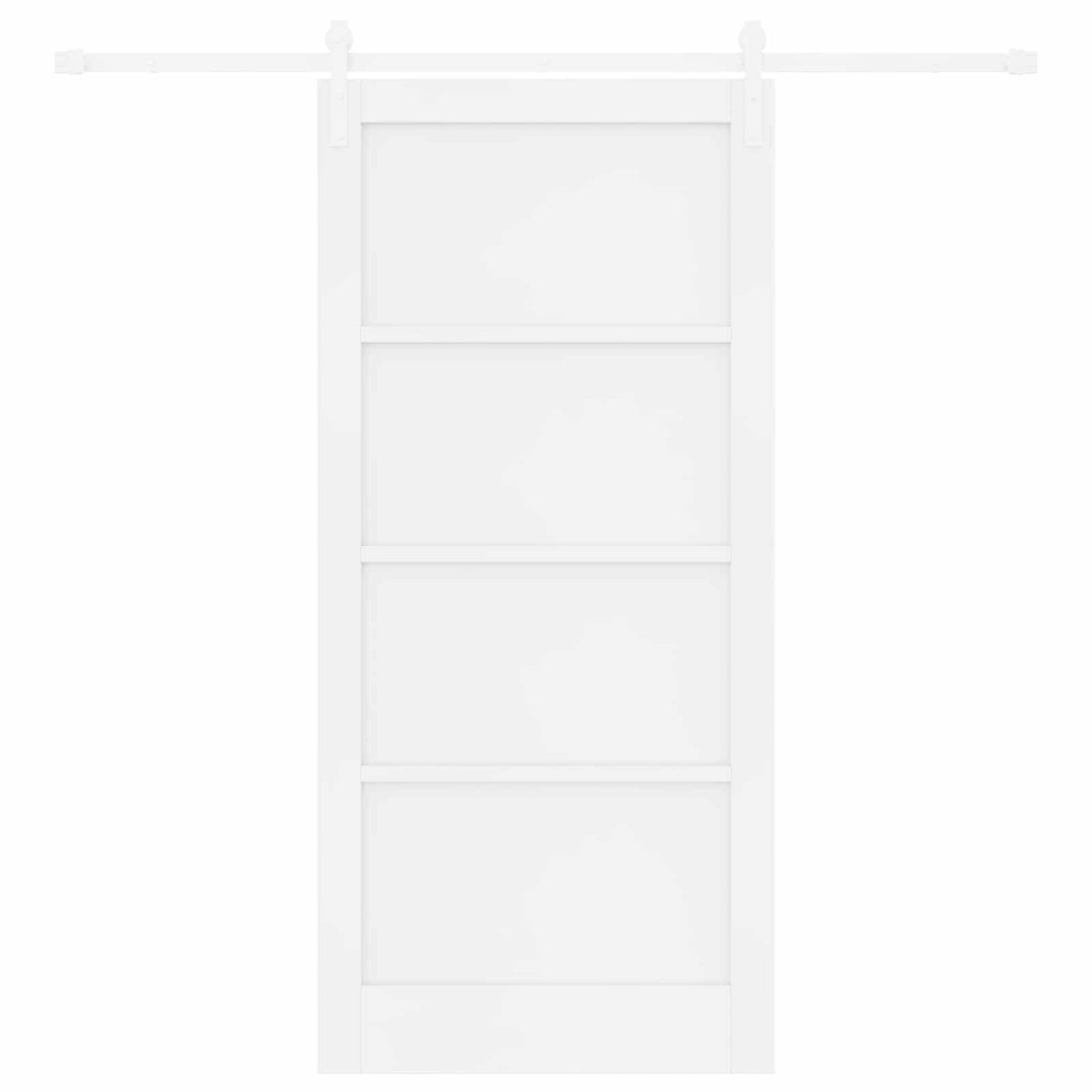 Συρόμενη Πόρτα 93 x 202 cm Επεξεργασμένο Ξύλο Λευκό