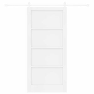 Συρόμενη Πόρτα 93 x 202 cm Επεξεργασμένο Ξύλο Λευκό
