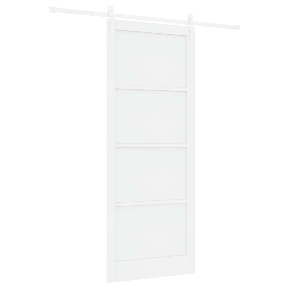 Συρόμενη Πόρτα 93 x 232 cm Επεξεργασμένο Ξύλο Λευκό - Pakobazaar
