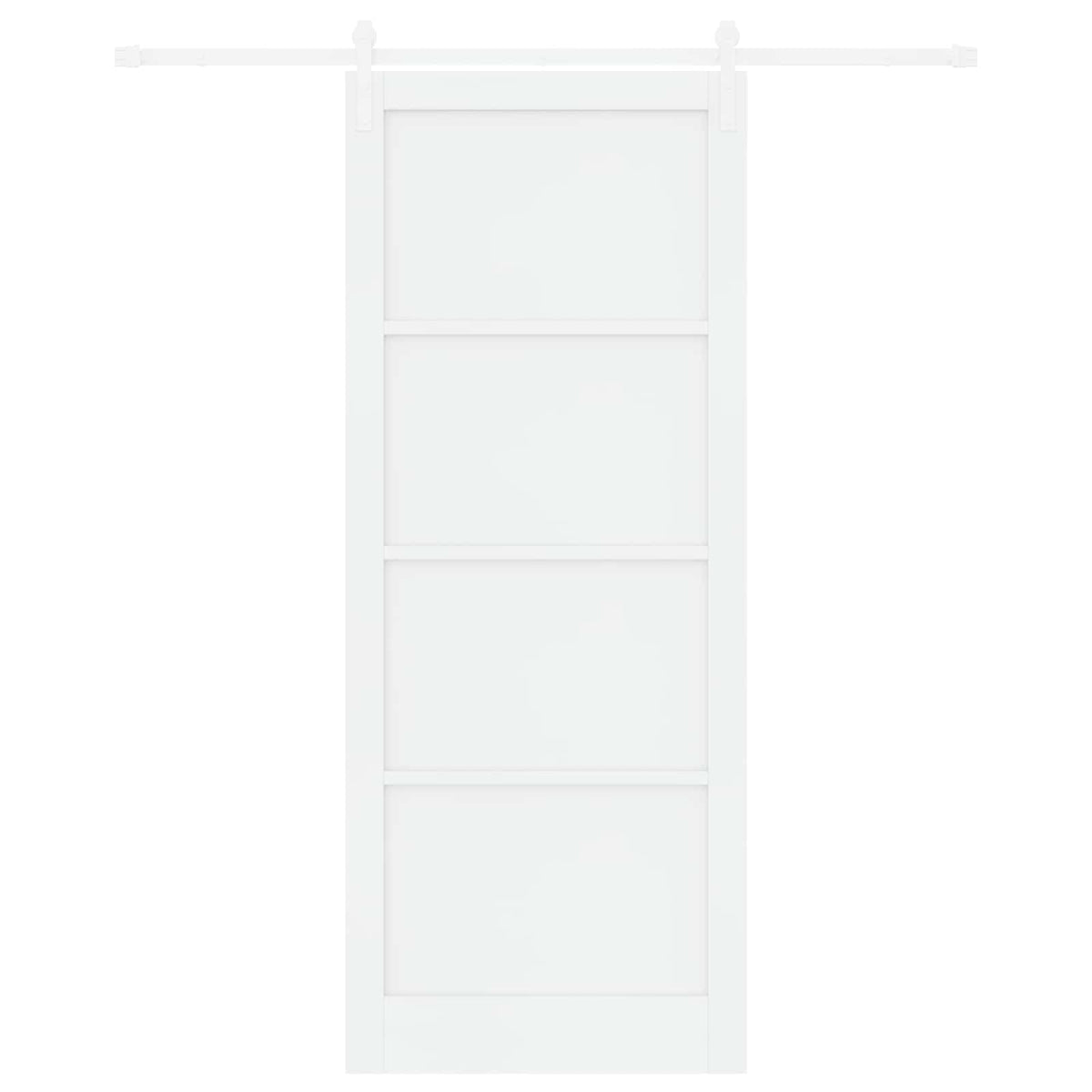 Συρόμενη Πόρτα 93 x 232 cm Επεξεργασμένο Ξύλο Λευκό - Pakobazaar