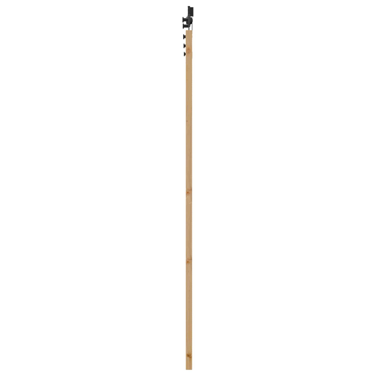 Συρόμενη Πόρτα 93 x 202 cm Επεξεργασμένο Ξύλο Φυσικό και Μαύρο
