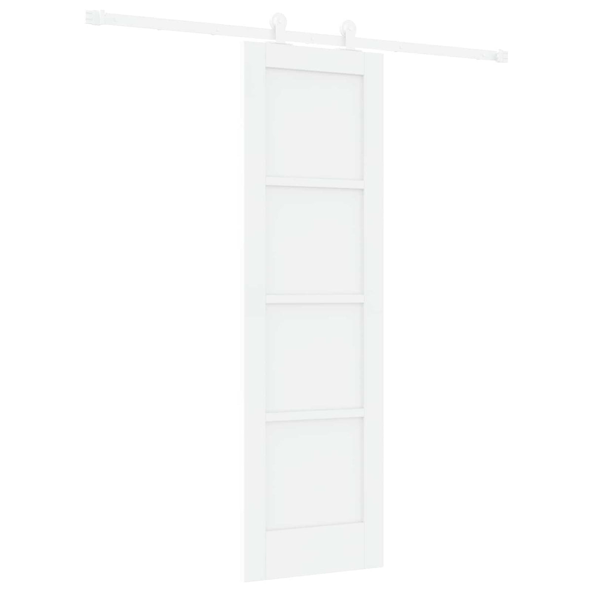 Συρόμενη Πόρτα 61 x 198,5 cm Επεξεργασμένο Ξύλο Λευκό - Pakobazaar