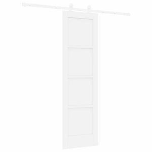 Συρόμενη Πόρτα 61 x 198,5 cm Επεξεργασμένο Ξύλο Λευκό - Pakobazaar