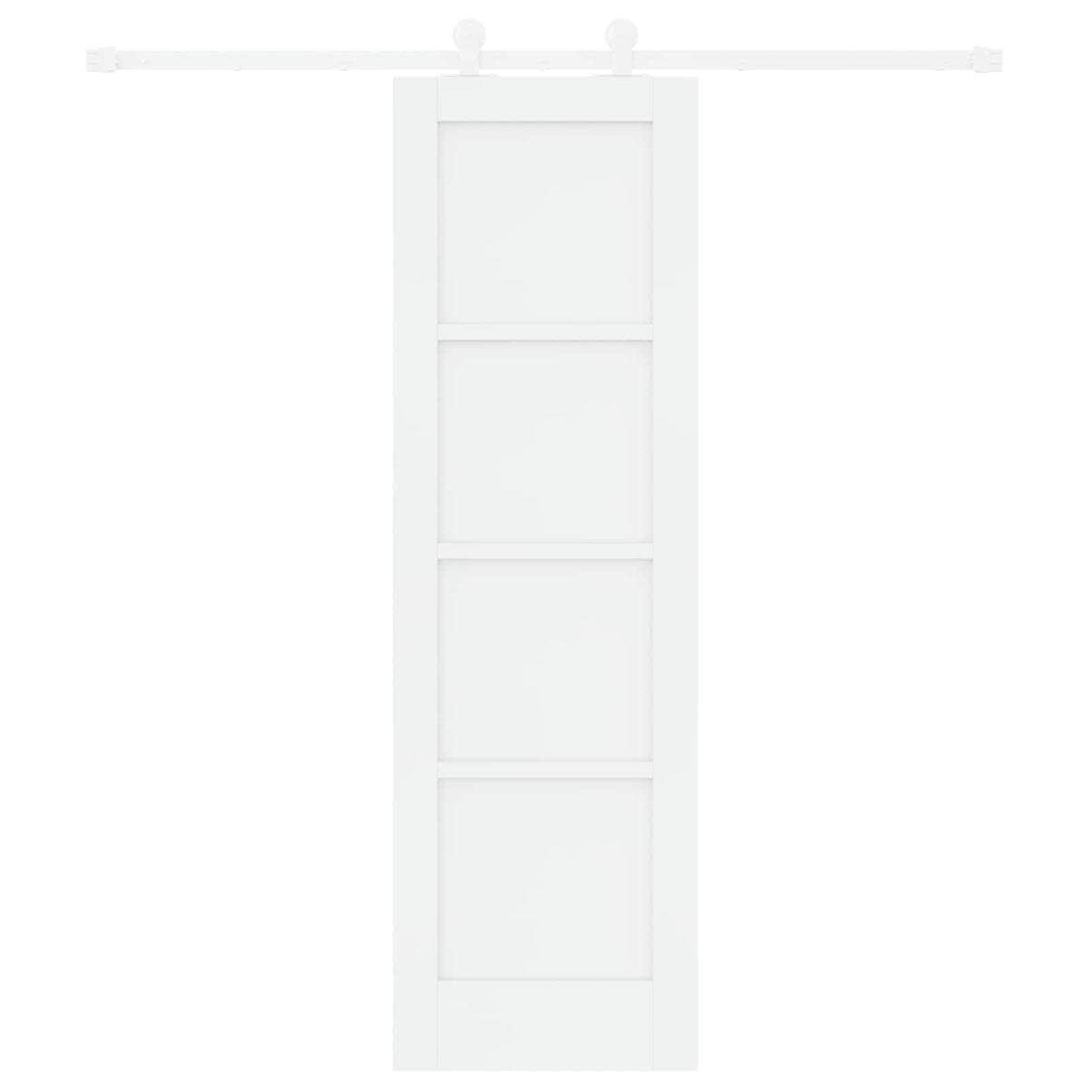 Συρόμενη Πόρτα 61 x 198,5 cm Επεξεργασμένο Ξύλο Λευκό - Pakobazaar