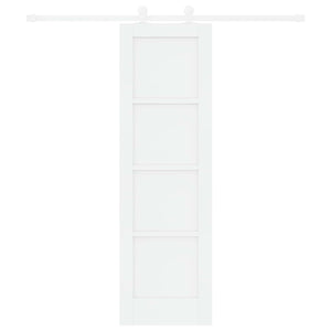 Συρόμενη Πόρτα 61 x 198,5 cm Επεξεργασμένο Ξύλο Λευκό - Pakobazaar
